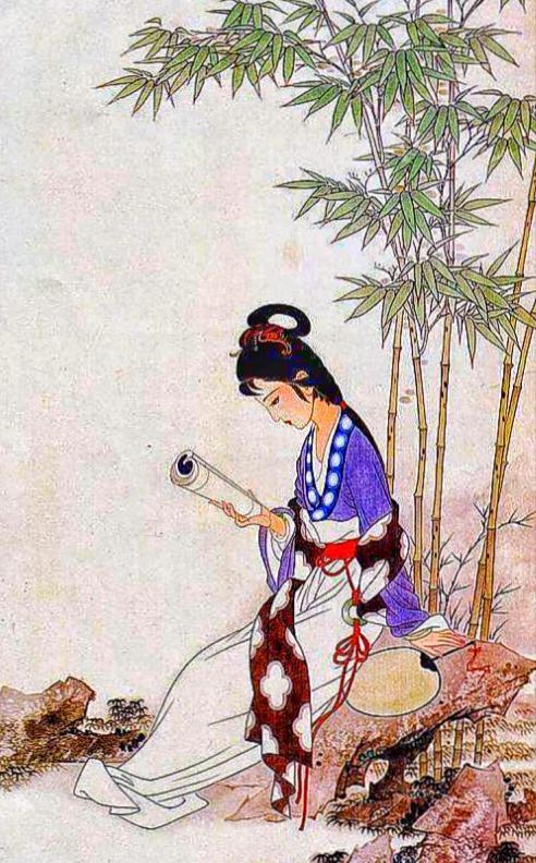 女画家萧竹工笔红楼仕女十二金钗及四大美女画作赏析