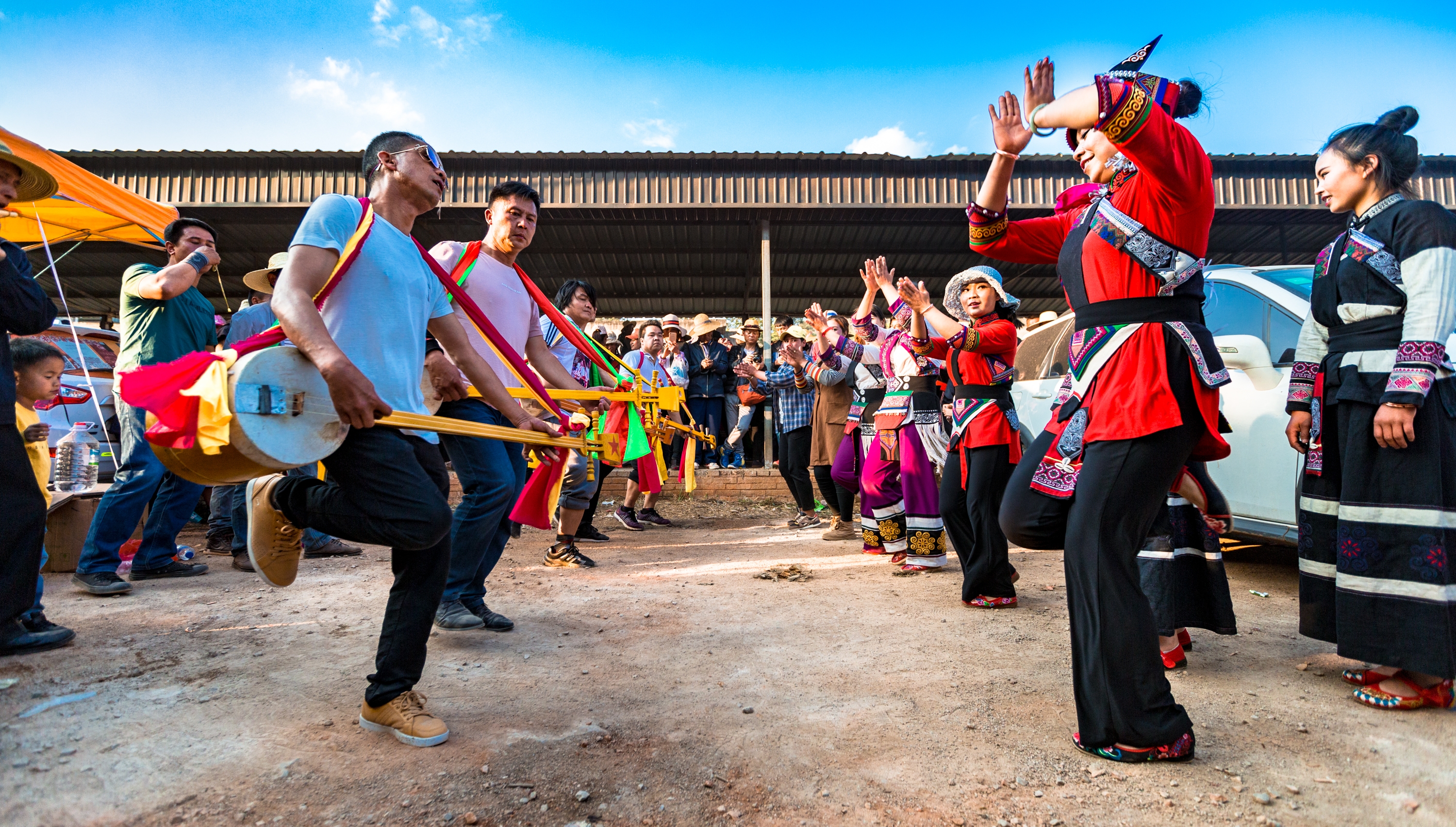 云南彝族雨胜村2018年斗牛节