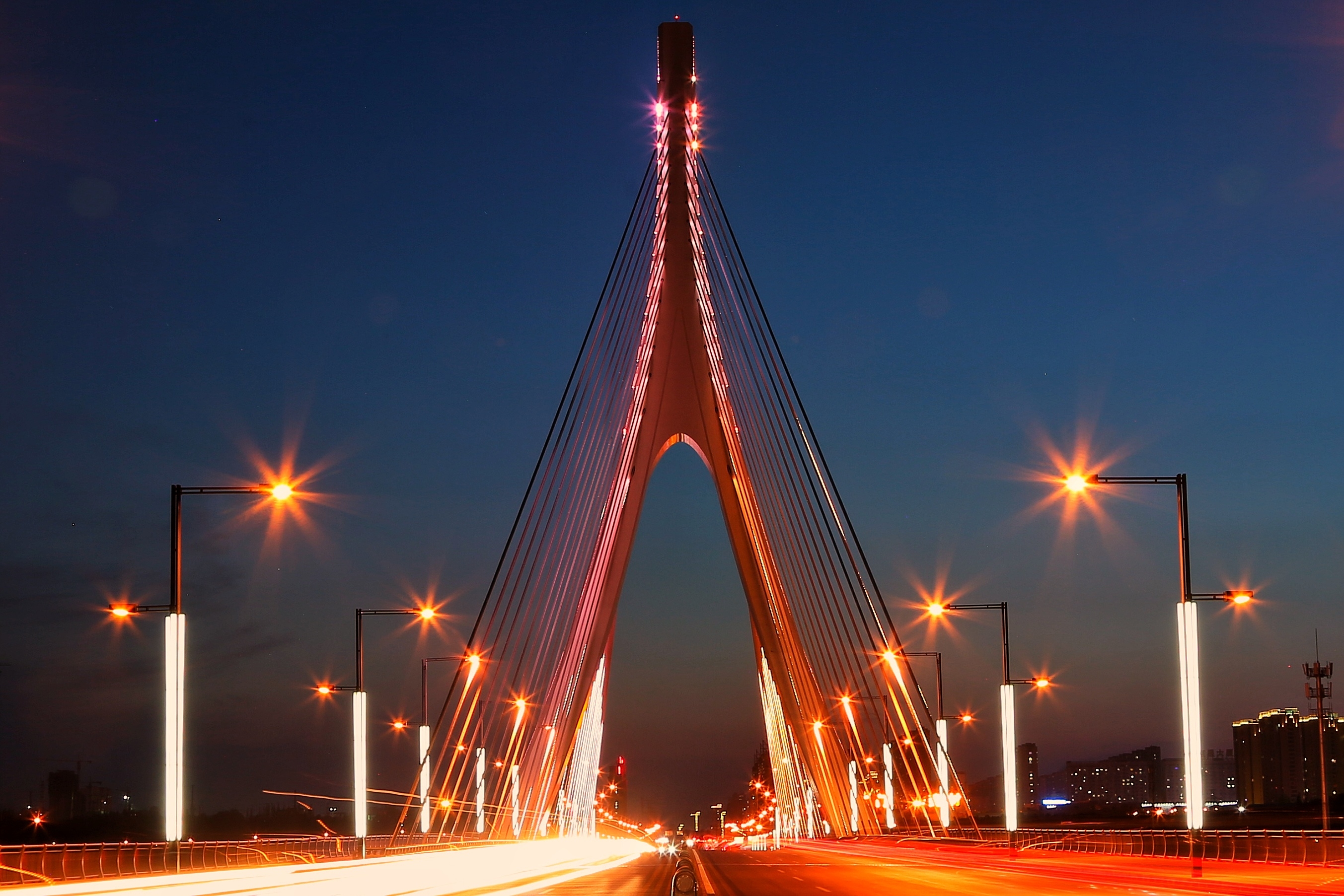 大同北都桥夜景图片图片