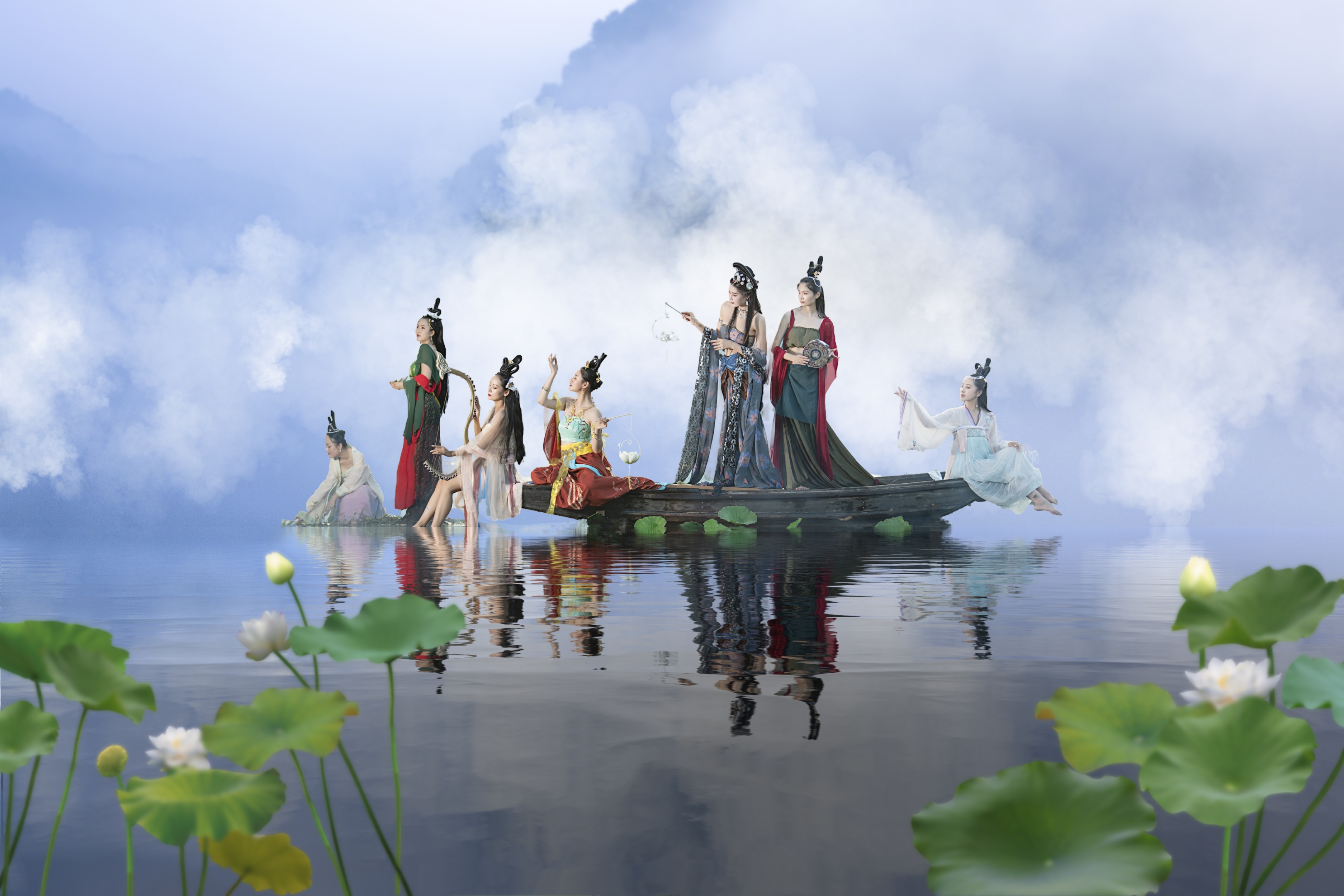 大型七夕主题仙缘尘梦鸟叔意境人像