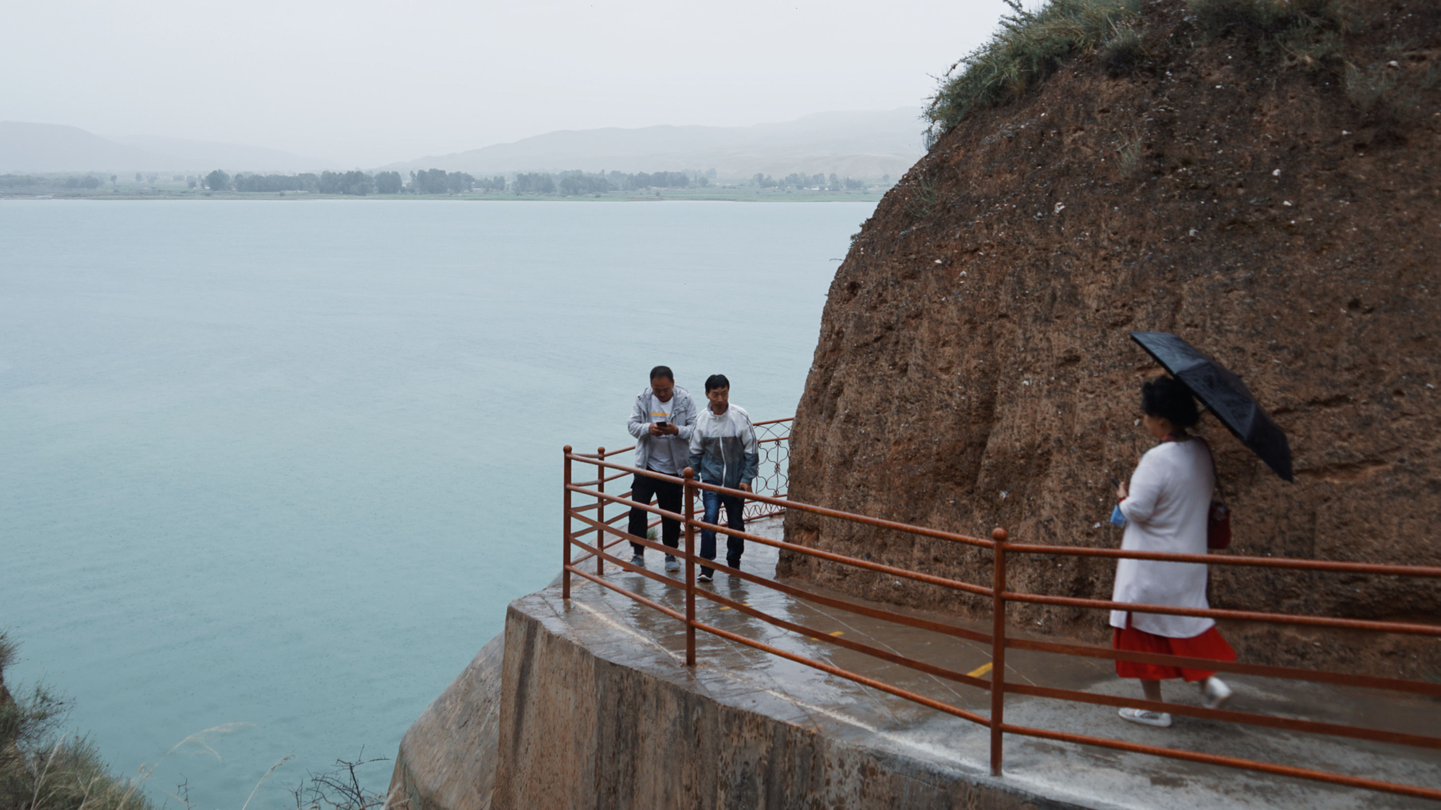 烟雨天梯山石窟景区.黄羊河水库[首发]