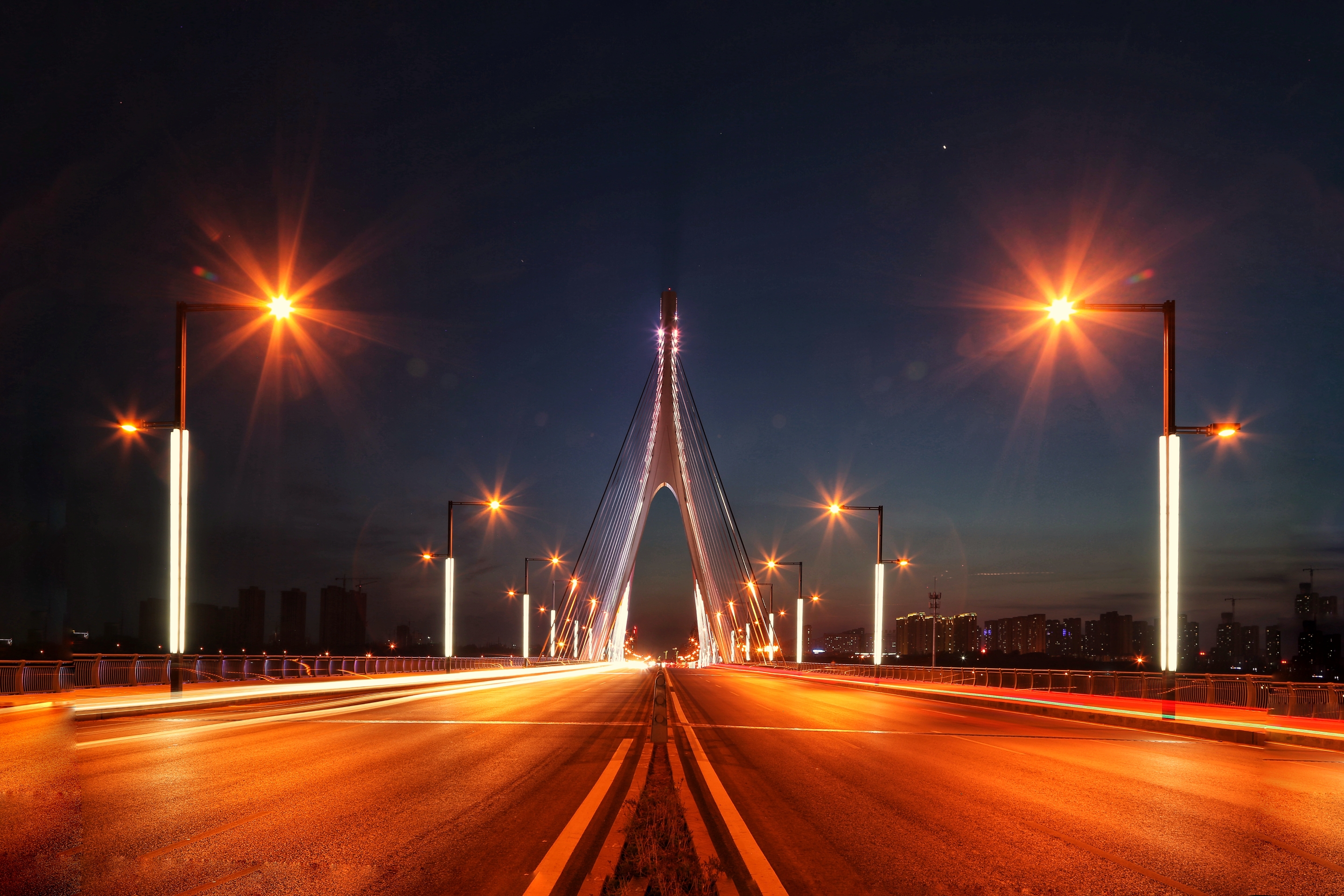 大同开源桥夜景图片