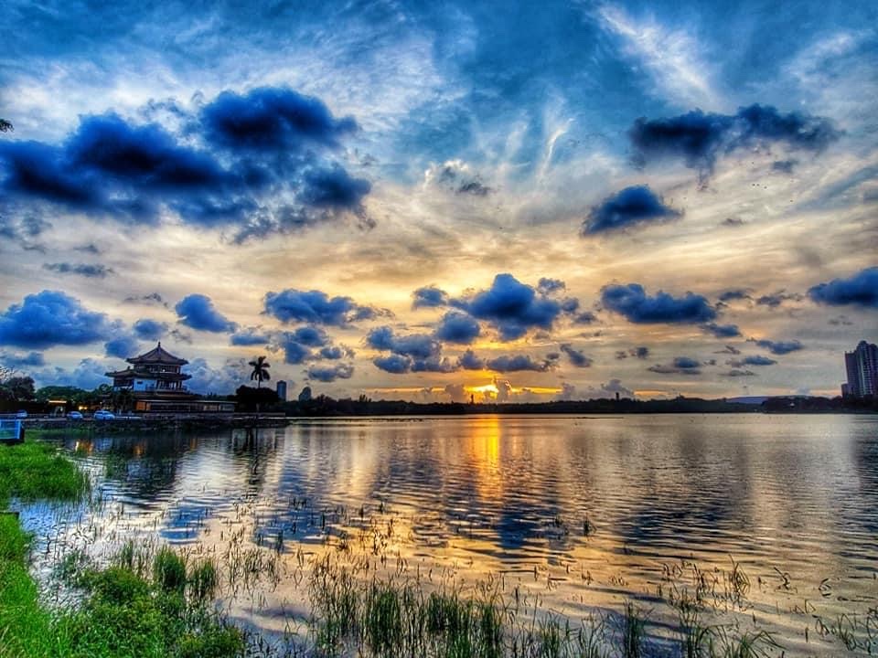 澄清湖得月楼夕阳美景